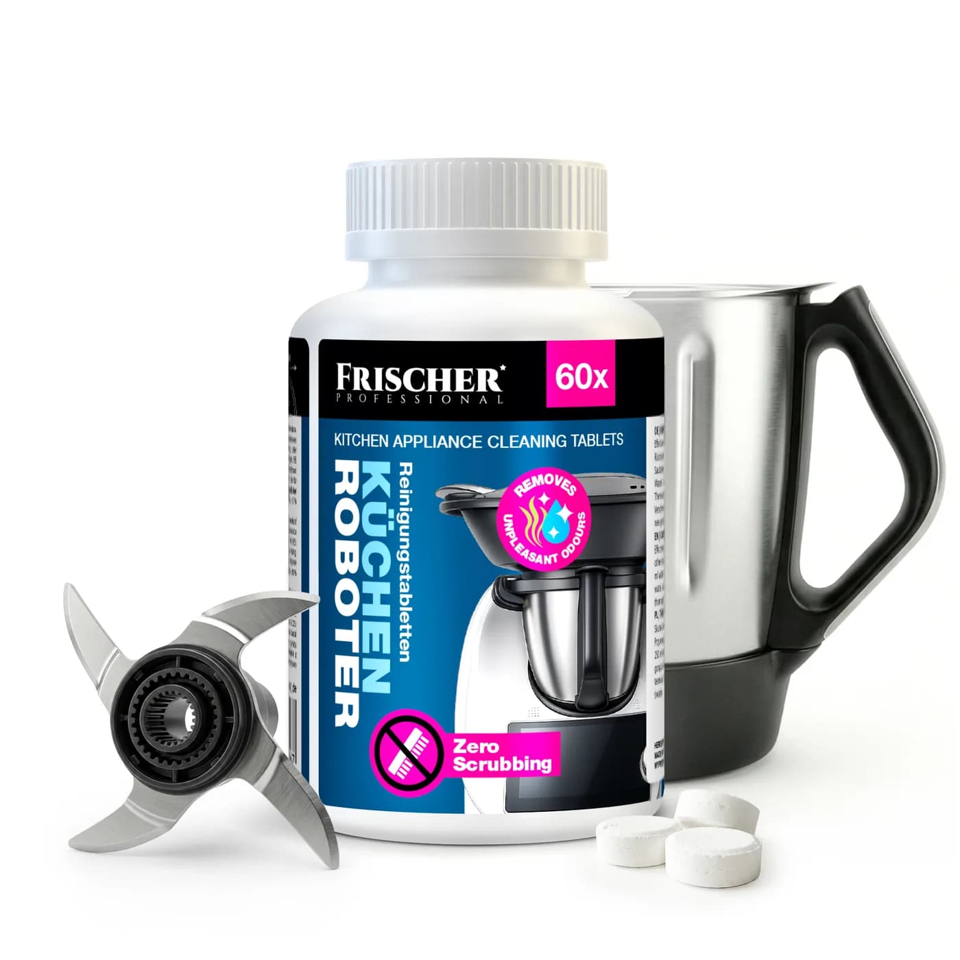 Tabletki do czyszczenia robota kuchennego, termomixa, 60 szt