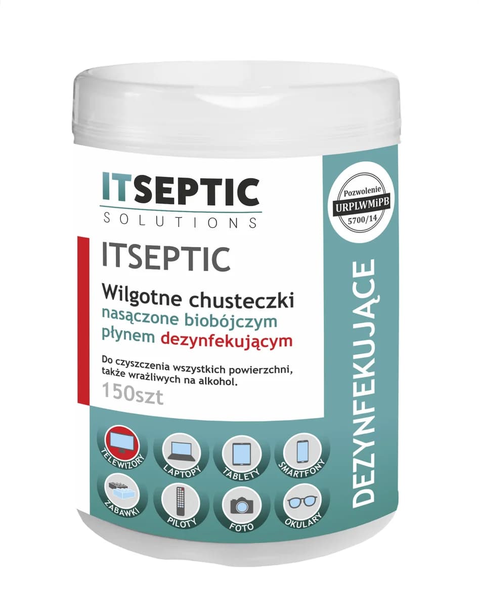 ITSEPTIC Chusteczki czyszcząco-dezynfekujące 150 sztuk